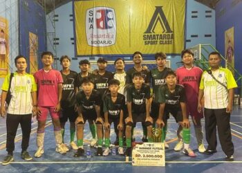 Tim futsal SMPN 1 Sidoarjo