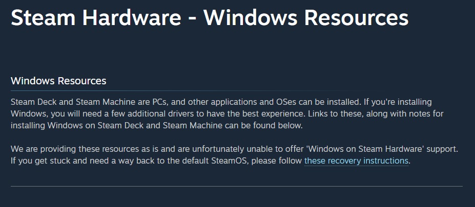 Steam Hardware merupakan. Maka dari itu Valve menyatakan bisa menginstall OS Windows di perangkat mereka.