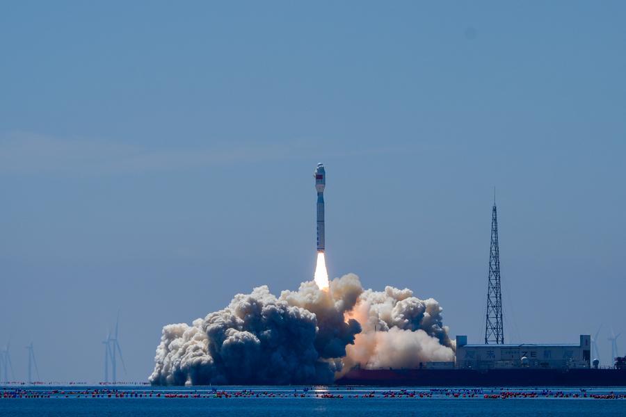 Smart Dragon-3 , Roket yang membawa Satelit AI China ke orbit. (Sumber: Xinhua)