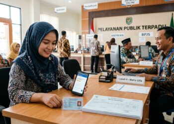 Masyarakat memeriksa data penerima bantuan sosial melalui layanan cek bansos kemensos